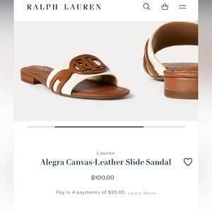 LAUREN Ralph Lauren Alegra Slide NEW Size: 8